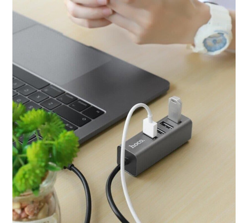USB хаб HOCO (6957531038139) HB1 USB-хаб 4хUSB - tarnish