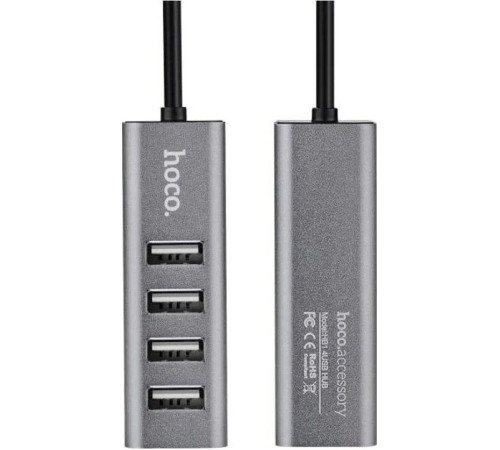USB хаб HOCO (6957531038139) HB1 USB-хаб 4хUSB - tarnish