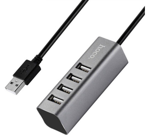 USB хаб HOCO (6957531038139) HB1 USB-хаб 4хUSB - tarnish
