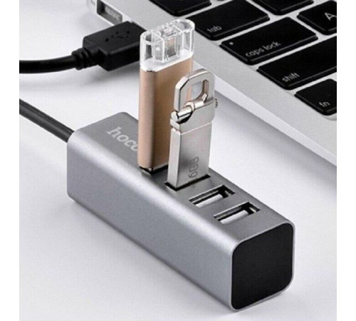 USB хаб HOCO (6957531038139) HB1 USB-хаб 4хUSB - tarnish