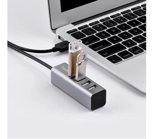 USB хаб HOCO (6957531038139) HB1 USB-хаб 4хUSB - tarnish