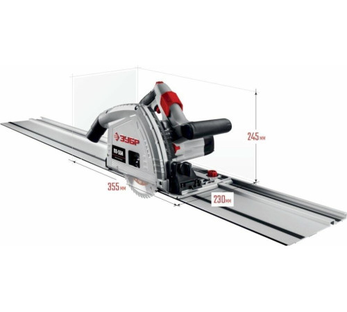 ЗУБР ПП-55Н Пила погружная с шиной, 90°-55 мм, диск 165 мм