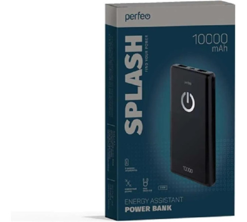 PERFEO (PF_B4296) SPLASH - 10000 Mah - черный