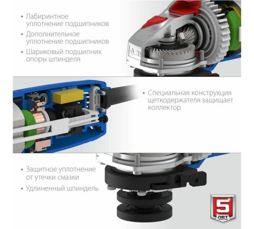 ЗУБР УШМ-П125-750 серия Профессионал