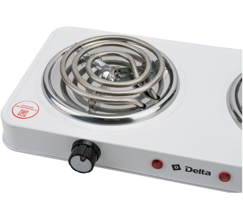 DELTA D-705 двухконфорочная спираль белая (5)