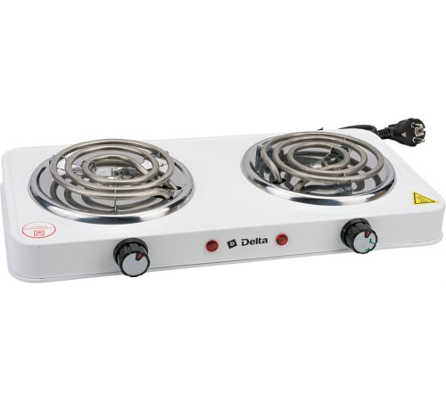DELTA D-705 двухконфорочная спираль белая (5)