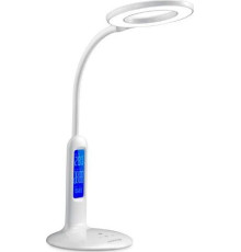 Настольный светильник CAMELION KD-823 C01 белый (LED Свет-к наст.,8 Вт,230В, 500лм,сенс, термометр, рег.ярк и цвет.темп.)
