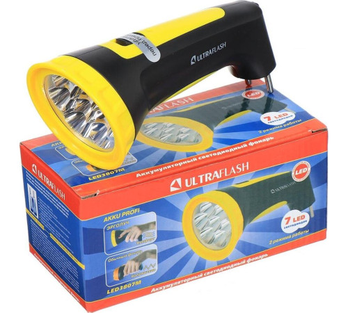 ULTRAFLASH (12868) LED3807M черный/желтый