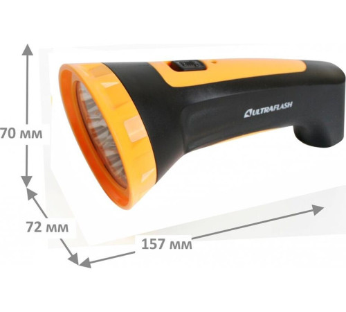 ULTRAFLASH (12868) LED3807M черный/желтый