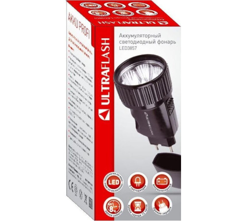 ULTRAFLASH (14020) LED3859 Аккумуляторный фонарь черный