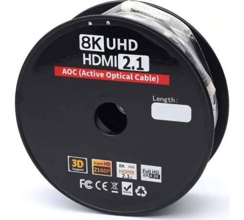 ATCOM (AT8875) Кабель HDMI 50 м (HIGH speed, Metal gold, Optical) 8K VER 2.1