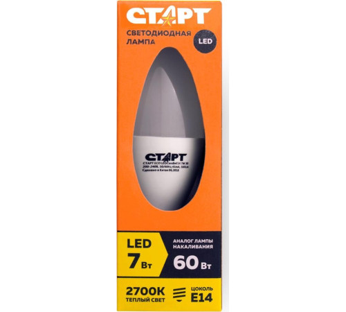 СТАРТ (17282) LEDCANDLE E14 7W30 WS