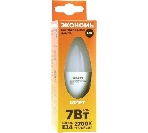 СТАРТ (17282) LEDCANDLE E14 7W30 WS