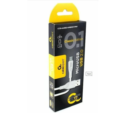 GEMBIRD/Cablexpert (17915) CB-mUSB2-AMBMO2- CLASSIC 0.2 - 1.0 м - черный