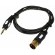 REXANT (17-2502) ШНУР DIN 5 PIN - STEREO 3,5 ММ, ДЛИНА 1,5 МЕТРА (GOLD)