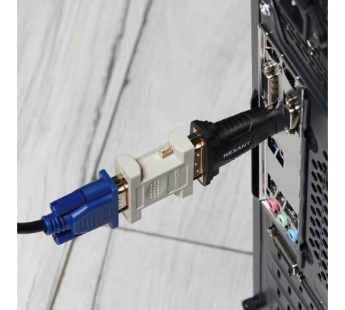 REXANT (17-6807) Переходник штекер HDMI - гнездо DVI-I