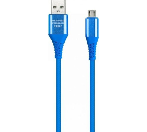 SMARTBUY (iK-3112ERG blue) Type C кабель в рез.оплет. Gear, 1м - синий