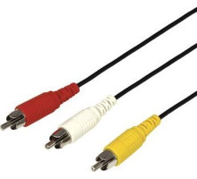 REXANT (17-0202) ШНУР 3 RCA - 3 RCA, ДЛИНА 1,5 МЕТРА, ЧЕРНЫЙ