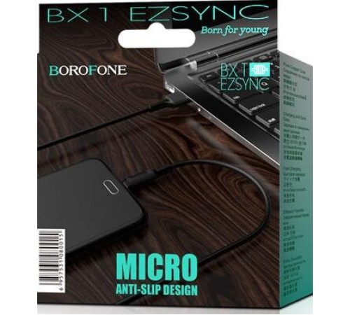 BOROFONE (6957531081654) BX1 USB (m)-microUSB (m) 1м черный