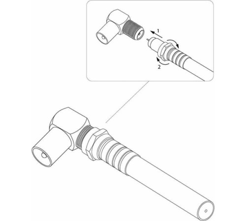 PROCONNECT (05-4311-4) антенный угловой ГНЕЗДО F - ШТЕКЕР TV