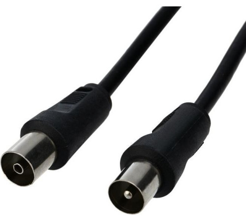 REXANT (17-5002) ШНУР ТВ ГНЕЗДО - ТВ ШТЕКЕР, ДЛИНА 1,5 МЕТРА, ЧЕРНЫЙ