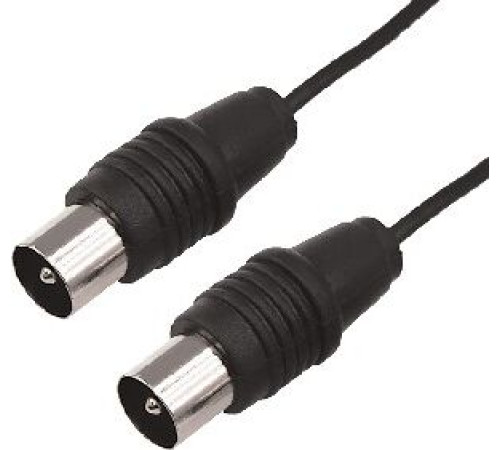 REXANT (17-5002) ШНУР ТВ ГНЕЗДО - ТВ ШТЕКЕР, ДЛИНА 1,5 МЕТРА, ЧЕРНЫЙ