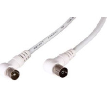 REXANT (18-0022) ШНУР ТВ ГНЕЗДО - ТВ ШТЕКЕР, УГЛОВОЙ, ДЛИНА 1,5 МЕТРА, БЕЛЫЙ