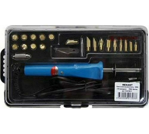 REXANT (12-0183-1) ВЫЖИГАТЕЛЬ, 21 НАСАДКА, ПОДСТАВКА, 230 В/30 ВТ (ZD-972A)