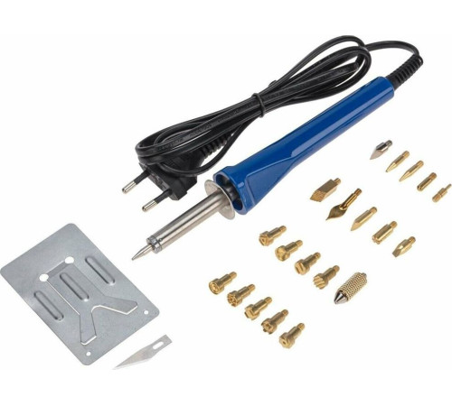 REXANT (12-0183-1) ВЫЖИГАТЕЛЬ, 21 НАСАДКА, ПОДСТАВКА, 230 В/30 ВТ (ZD-972A)