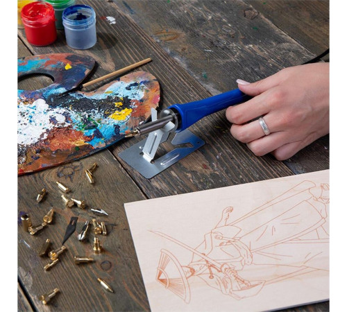 REXANT (12-0183-1) ВЫЖИГАТЕЛЬ, 21 НАСАДКА, ПОДСТАВКА, 230 В/30 ВТ (ZD-972A)