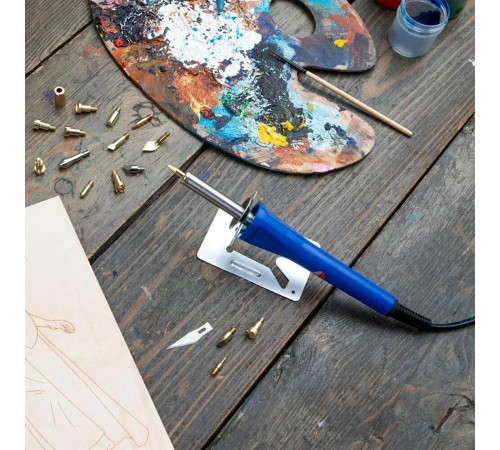 REXANT (12-0183-1) ВЫЖИГАТЕЛЬ, 21 НАСАДКА, ПОДСТАВКА, 230 В/30 ВТ (ZD-972A)