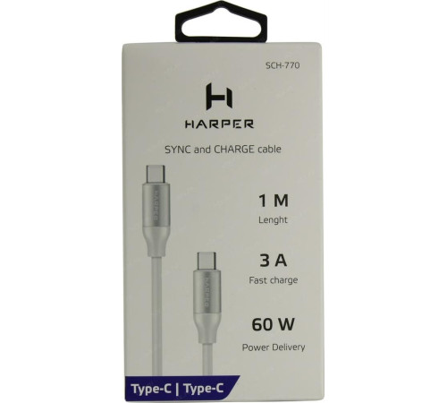 Дата-кабель Type-C HARPER SCH-770 White