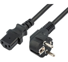 REXANT (11-1131) ШНУР, ВИЛКА УГЛОВАЯ - ЕВРОРАЗЪЕМ С13, 3X0,75 ММ, ДЛИНА 1,8 М