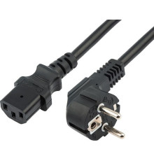 REXANT (11-1131) ШНУР, ВИЛКА УГЛОВАЯ - ЕВРОРАЗЪЕМ С13, 3X0,75 ММ, ДЛИНА 1,8 М