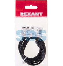 REXANT (18-4071) АУДИОКАБЕЛЬ AUX 3.5 ММ В ТКАНЕВОЙ ОПЛЕТКЕ 1 М ЧЕРНЫЙ