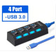 SMARTBUY (SBHA-7304-B) USB 3.0 хаб + выкл., 4 порта, черный