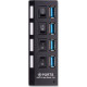 SMARTBUY (SBHA-7304-B) USB 3.0 хаб + выкл., 4 порта, черный