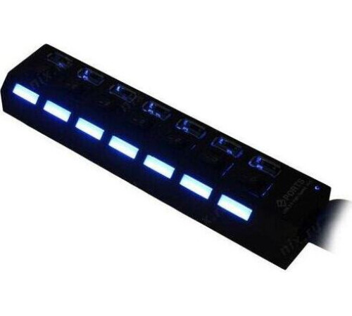 SMARTBUY (SBHA-7307-B) USB 3.0 хаб + выкл., 7 портов, черный