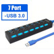 SMARTBUY (SBHA-7307-B) USB 3.0 хаб + выкл., 7 портов, черный
