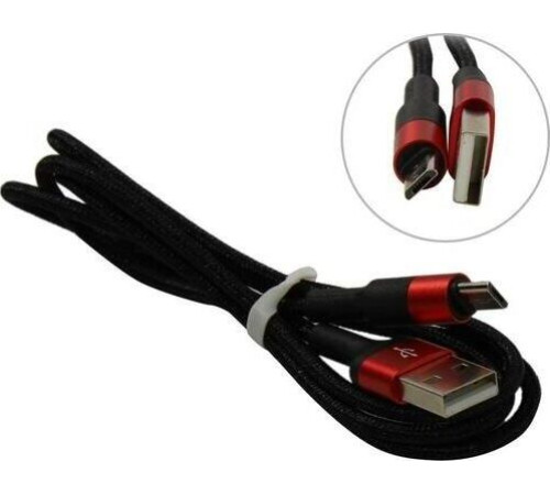 HOCO (6957531080220) X26 USB (m)-microUSB (m) 1.0м - красный/черный