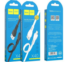 HOCO (6931474711663) X40 USB (m) - 8 Pin (m) 1.0m - белый