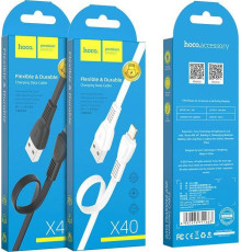 HOCO (6931474711663) X40 USB (m) - 8 Pin (m) 1.0m - белый