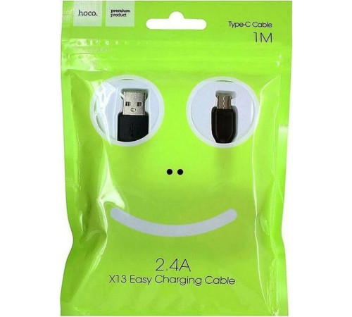 HOCO (6957531061182) X13 USB (m)-Type-C (m) 1.0м - черный