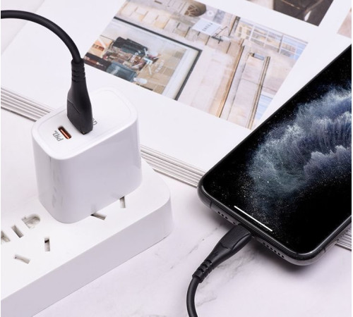 BOROFONE (6931474720856) BX37 USB-Lightning 8 Pin 2.4A 1M - черный