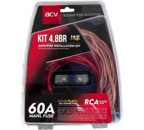 ACV KIT 4.8BR (BRONZE=LIGHT) (4-кан усил-ля 8AWG/MINI ANL 60A)