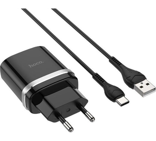 HOCO (6931474716293) C12Q 1USB 3.0A QC3.0 TYPE-C 1м черный