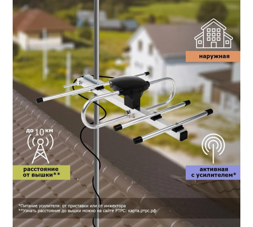 REXANT (34-0408) RX-408 DVB-T2 активная
