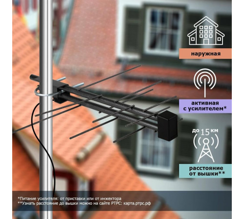 REXANT (34-0422) RX-422 DVB-T2 активная