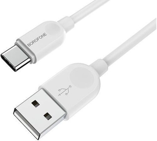 Кабель Type-C BOROFONE (6957531089995) BX14 USB-Type-C 3A 1.0m - белый
