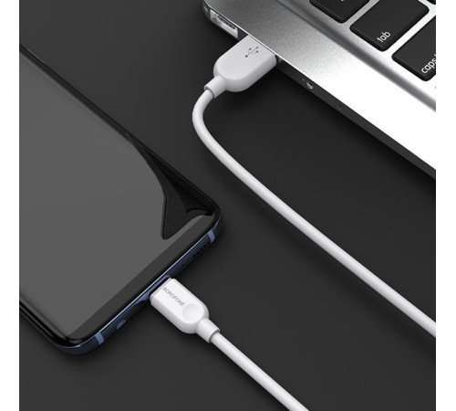 Кабель Type-C BOROFONE (6957531089995) BX14 USB-Type-C 3A 1.0m - белый